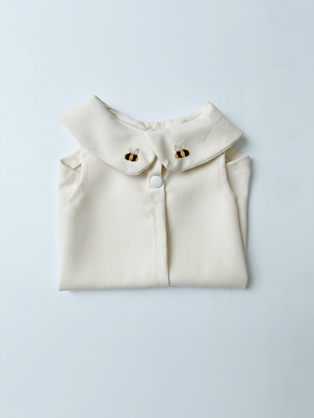 Embroidered Bee Collar Top