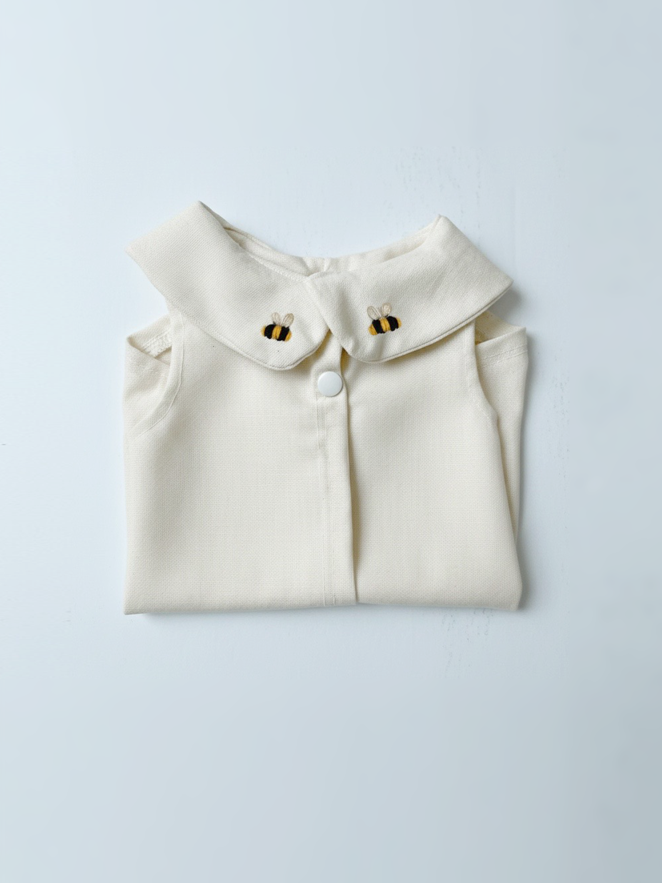 Embroidered Bee Collar Top