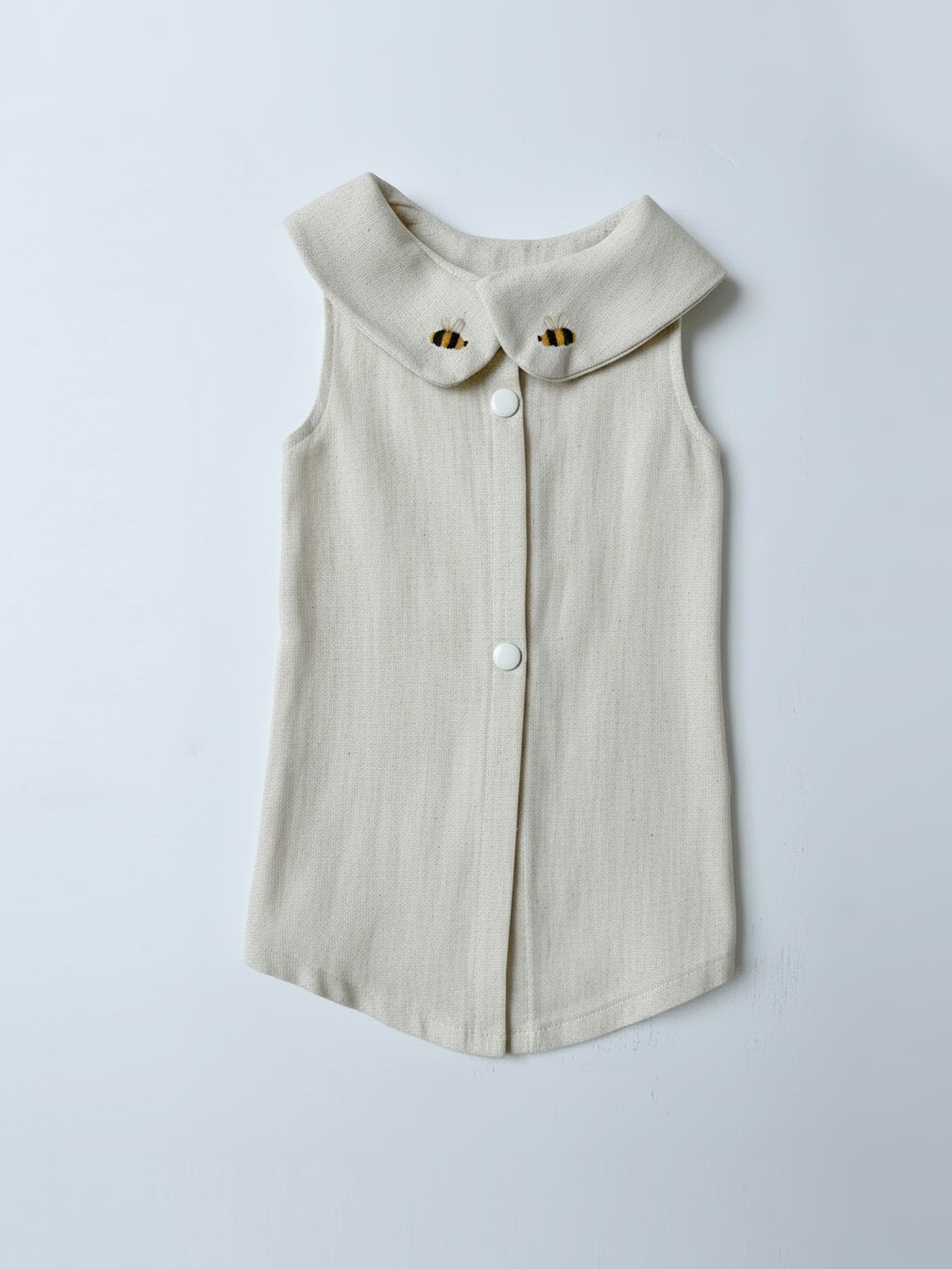 Embroidered Bee Collar Top