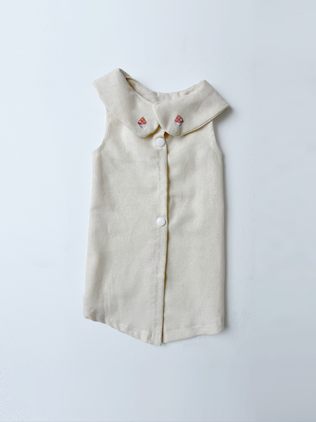 Embroidered Mushroom Collar Top