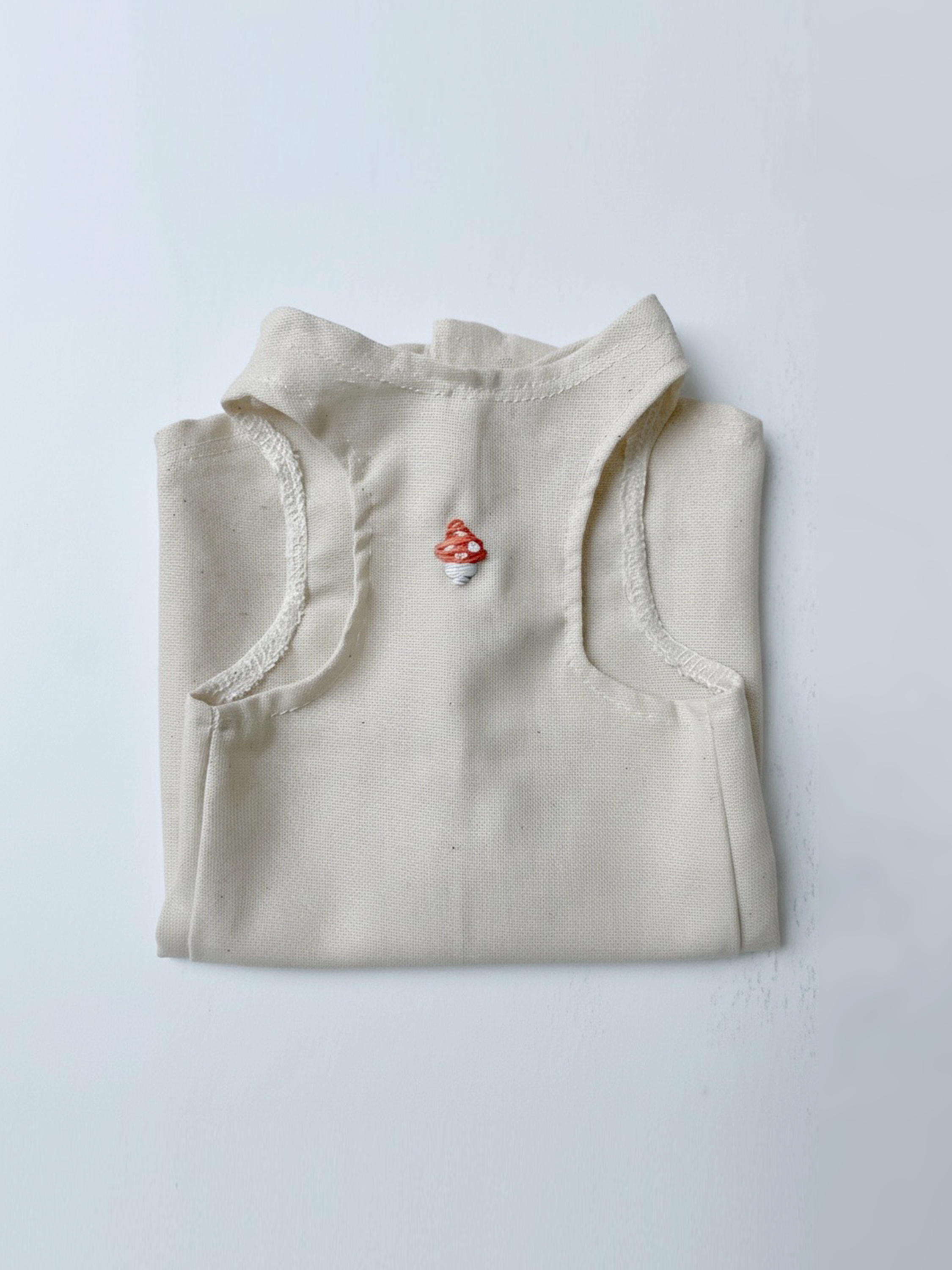 Embroidered Mushroom Bamboo Top