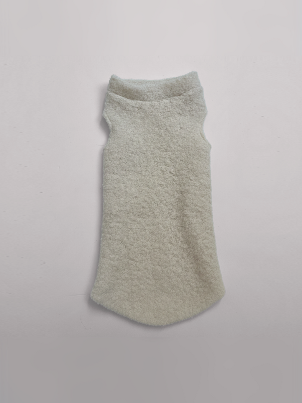 Ivory Bouclé Sphynx Cat Turtleneck