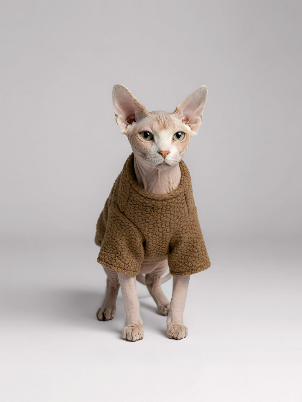 Sphynx Cat Bouclé Cardigan