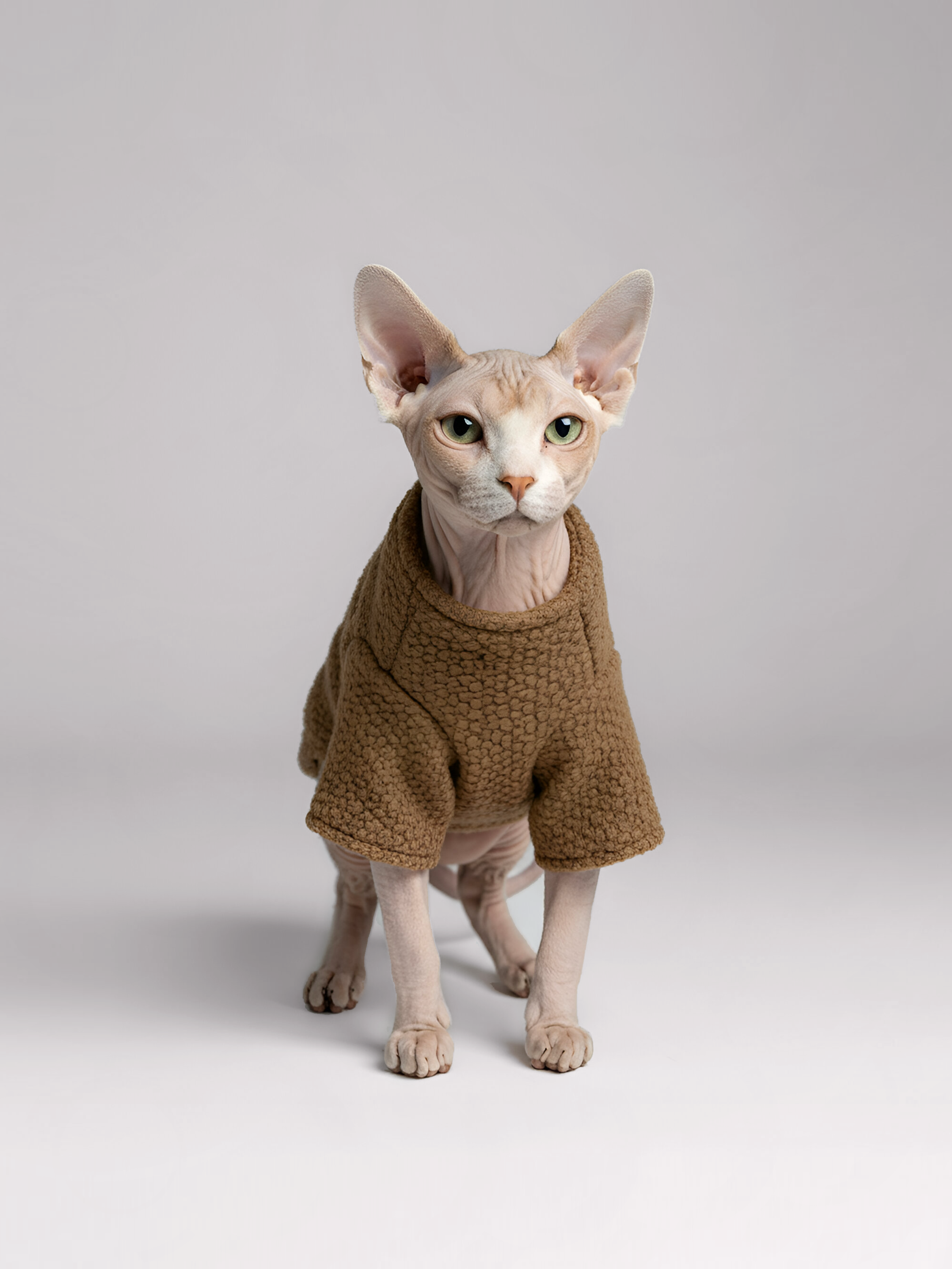 Sphynx Cat Bouclé Cardigan