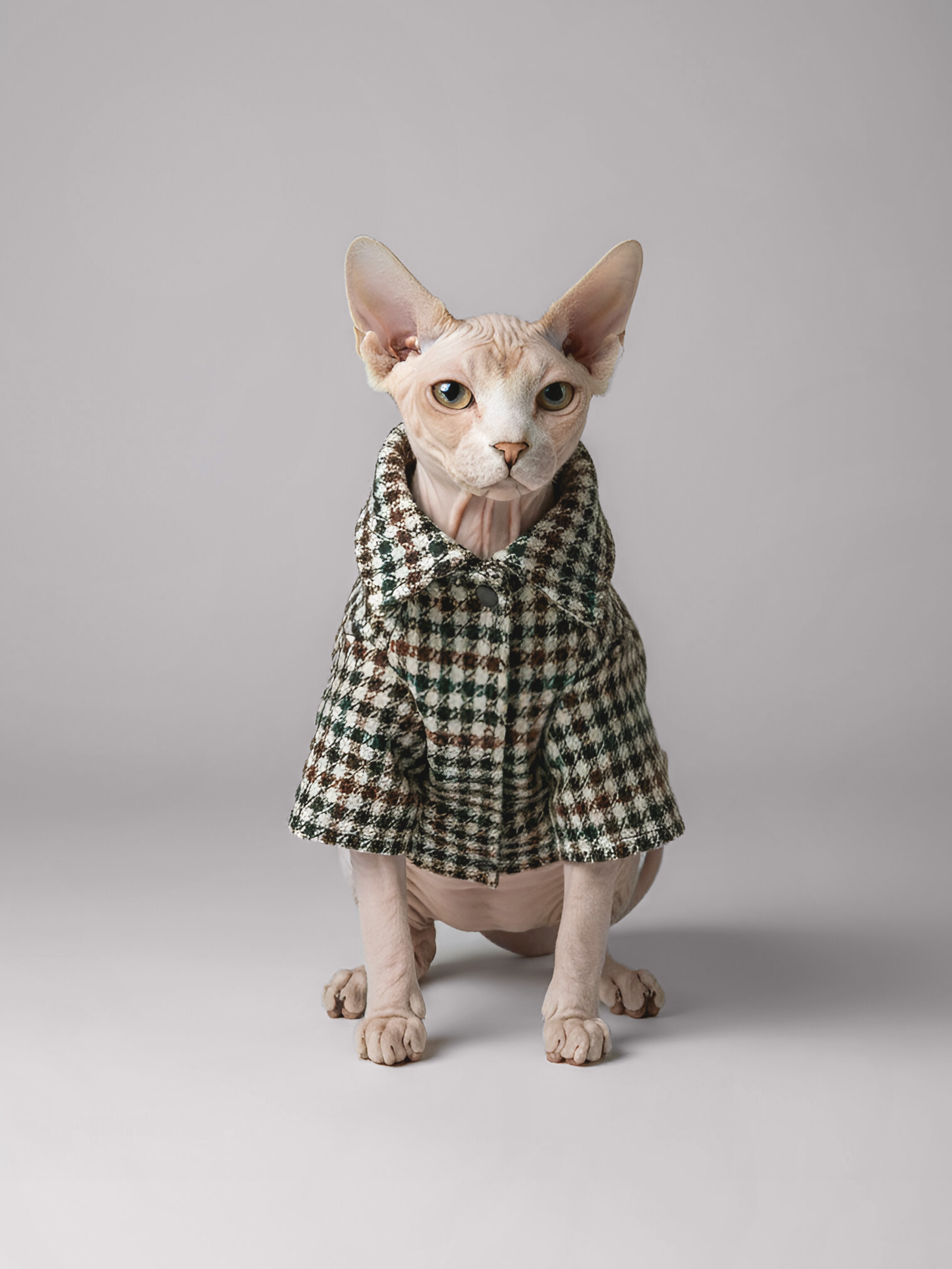 Vintage Wool Sphynx Cat Coat